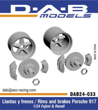 Llantas y frenos Porsche 917. Fujimi/Revell