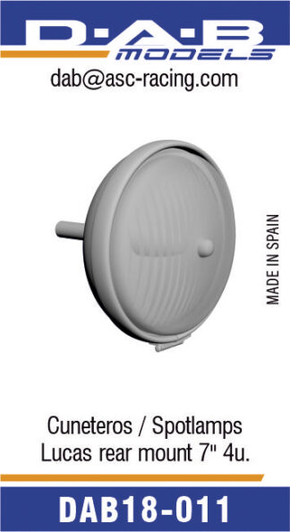 Faros cuneteros Lucas 7″ montaje trasero