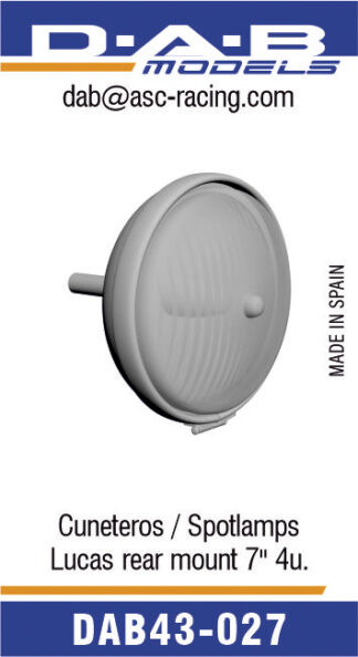 Faros cuneteros Lucas 7" montaje trasero