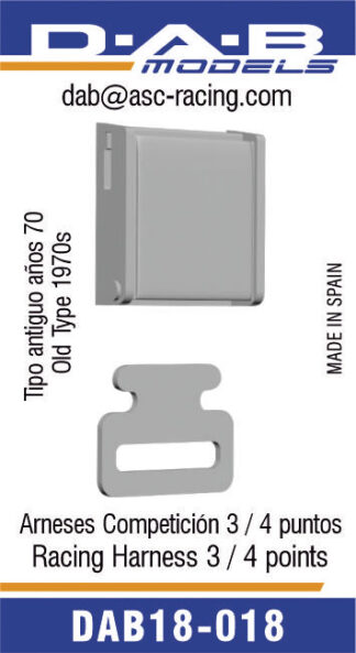Arnés de competición 3/4 puntos años 70