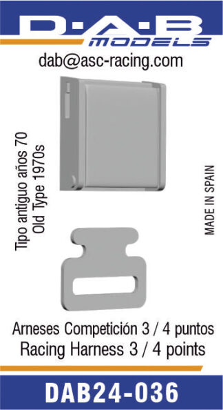 Arnés de competición 3/4 puntos años 70